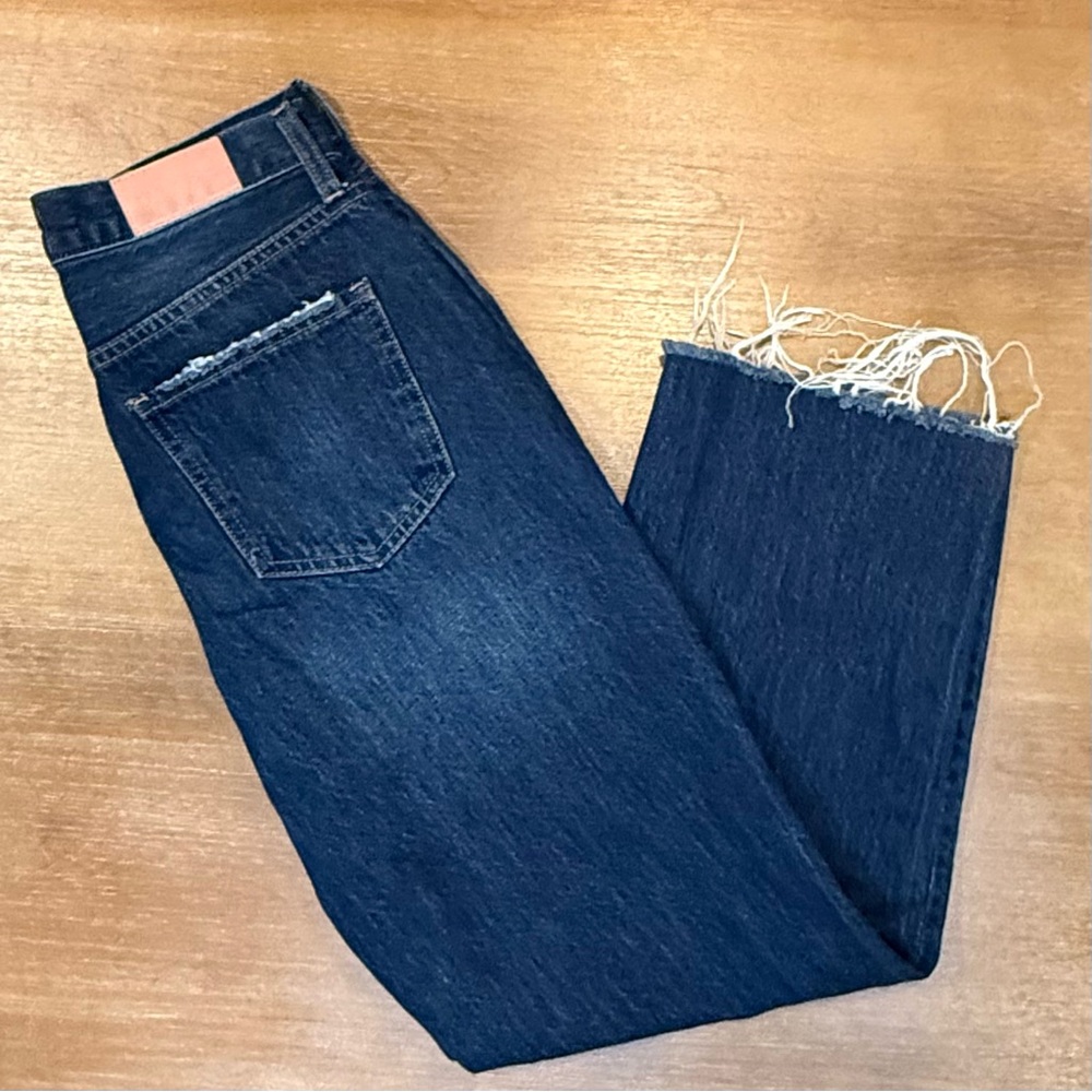 Pistola Womens Straight Leg High Rise‎ Frayed Distressed Ankle Jeans Sz 27